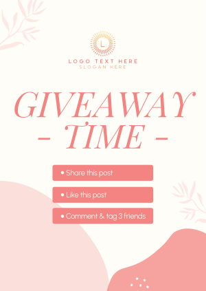 Organic Leaves Giveaway Mechanics Poster Image Preview