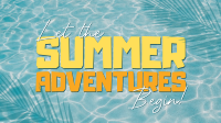 Textured Pool Summer Quote Facebook event cover Image Preview