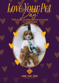 Retro Love Your Pet Day Flyer Image Preview