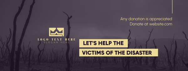 Disaster Victims Fundraising Facebook Cover Design Image Preview