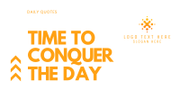 Conquer the Day Twitter Post Design