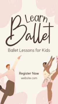 Kids Ballet Lessons Facebook Story Design