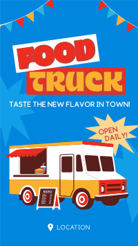 Playful Food Truck Festival TikTok Video Image Preview