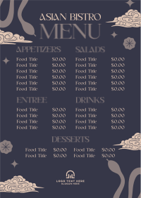 Asian Restaurant Menu Preview