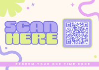 Quirky QR Discount Deal Postcard Image Preview