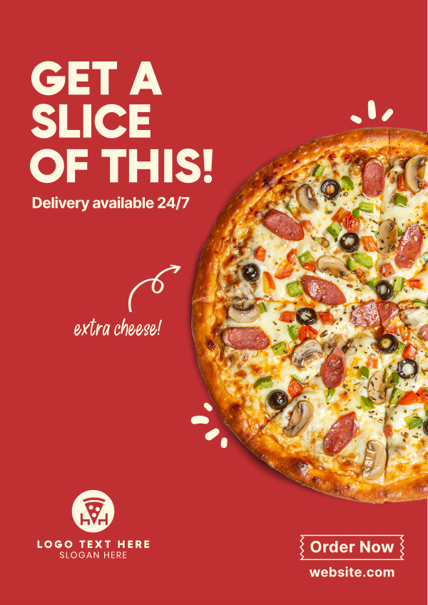 Pizza Slice Poster Design Image Preview