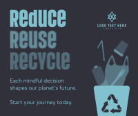 Reduce Reuse Recycle Waste Management Facebook Post Preview