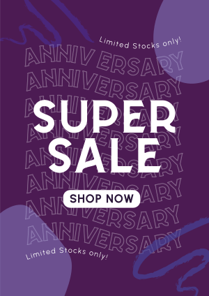 Cheerful Sale on Our Anniversary Flyer Image Preview