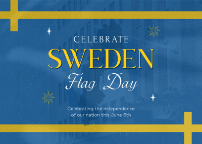 Commemorative Sweden Flag Day Postcard Image Preview