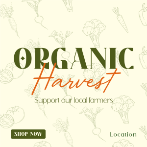 Organic Harvest Instagram post Image Preview