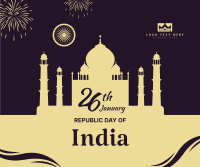 Taj Mahal Republic Day Of India  Facebook post Image Preview