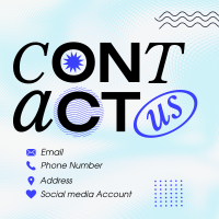 Minimalist Contact Us Instagram Post Design