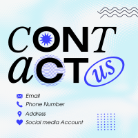 Minimalist Contact Us Instagram post Image Preview