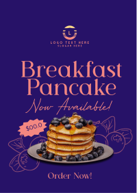 Breakfast Blueberry Pancake Flyer Design