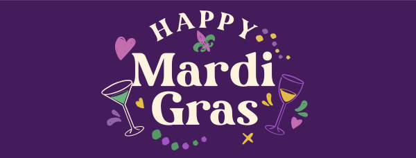 Mardi Gras Toast Facebook Cover Design