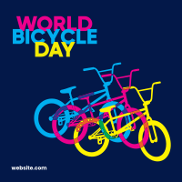 World Bicycle Day CMYK Instagram post Image Preview