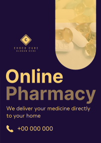 Modern Online Pharmacy Poster Design