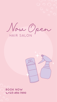 Hair Salon Opening Facebook Story Design