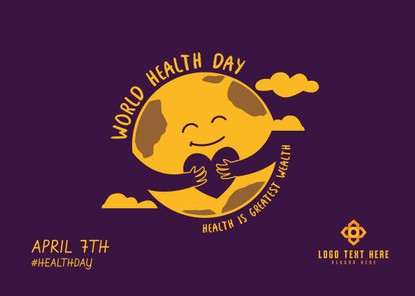 Health Day Earth Postcard Design Image Preview