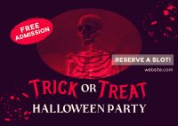 Halloween Trick or Treat Party Postcard Design