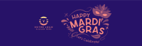 Mardi Gras Mask Twitter header (cover) Image Preview