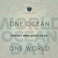 Clean World Ocean Day Awareness Linkedin Post Image Preview