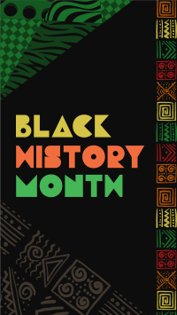 Patterned Black History Instagram reel Image Preview