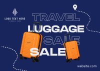 Travel Luggage Sale Postcard Design