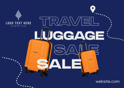 Travel Luggage Sale Postcard Image Preview