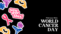 Cancer Day Stickers Zoom background Image Preview