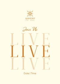 Simple Live Announcement Poster Image Preview