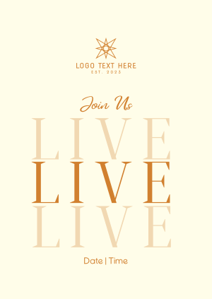Simple Live Announcement Poster Image Preview