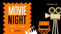 Minimalist Movie Night Animation Image Preview