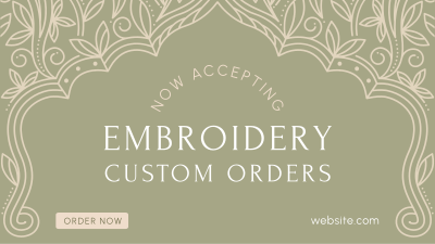 Custom Embroidery Facebook event cover Image Preview