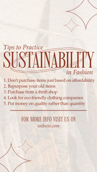 Sustainable Fashion Tips Instagram reel Image Preview