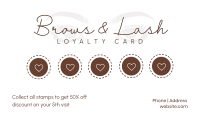 Brows and Lash Business Card Design