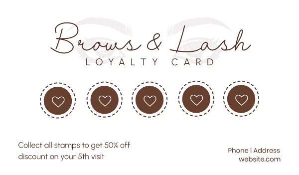 Brows and Lash Business Card Design Image Preview