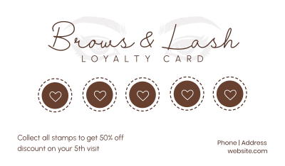 Brows and Lash Business Card Image Preview