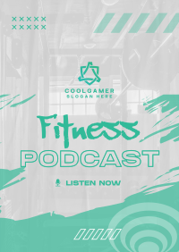 Grunge Fitness Podcast Flyer Image Preview