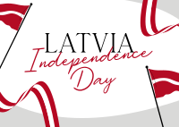 Latvia Independence Flag Postcard Design