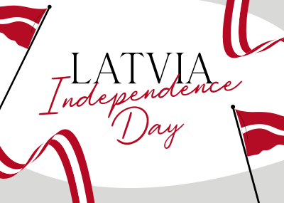 Latvia Independence Flag Postcard Image Preview