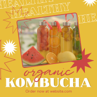 Healthy Kombucha Linkedin Post Design