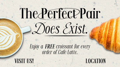 Perfect Coffee Croissant Facebook event cover Image Preview