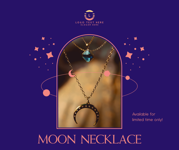 Moon Necklace Facebook Post Design Image Preview