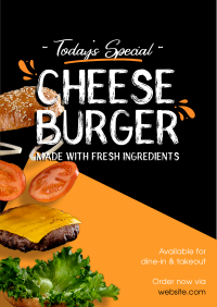 Deconstructed Cheeseburger Flyer Design