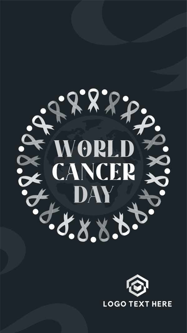 Cancer Day Ribbon Facebook Story Design