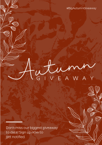 Leafy Autumn Grunge Flyer Design