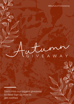 Leafy Autumn Grunge Flyer Image Preview