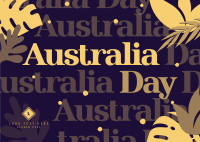Australia Day Pattern Postcard Image Preview