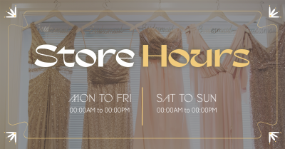 Sophisticated Shop Hours Facebook ad Image Preview